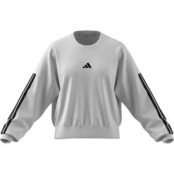 Bluza damska Adidas W 3S FT SWT JD5285 biała, długi rękaw. Białe bluzy damskie Adidas, s, bez wzorów, z bawełny, bez kaptura. Za 216.70 zł.