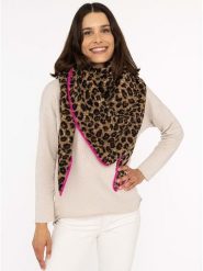 Zwillingsherz Chusta trójkątna "Leo" w kolorze beżowym - 200 x 130 cm rozmiar: onesize. Brązowe chusty damskie Zwillingsherz, bez wzorów, ze skóry. Za 82.99 zł.