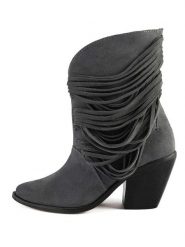 Loft37 Skórzane botki "One Of The Girls" w kolorze szarym rozmiar: 39. Szare botki damskie loft37, eleganckie, bez obcasa, bez zapięcia. Za 480.90 zł.