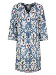 Sublevel Sukienka w kolorze niebiesko-kremowym rozmiar: S. Niebieskie sukienki damskie Sublevel, bez wzorów, z wiskozy, retro, bez ramiączek. Za 86.99 zł.