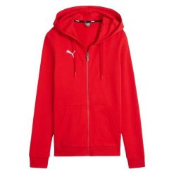 Bluza Damska Team Goal Casuals Z Pełnym Zamkiem Błyskawicznym. Czerwone bluzy damskie Puma, bez wzorów, bez kaptura. Za 218.99 zł.
