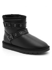 ISLAND BOOT Botki zimowe "Eternity" w kolorze czarnym rozmiar: 39. Czarne botki damskie Island Boot, na zimę, z materiału, bez obcasa, bez zapięcia. Za 130.99 zł.