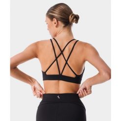 Stanik sportowy crossback dla kobiet Carpatree Balletcore. Czarne biustonosze sportowe damskie Carpatree, bez wzorów. Za 139.99 zł.