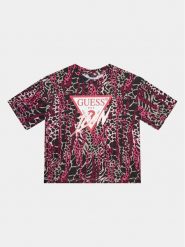 Guess T-Shirt J3BI41 J1313 Kolorowy Boxy Fit. Koszulki i t-shirty dziewczęce Guess, z aplikacjami, z bawełny, bez kołnierzyka, bez ramiączek. Za 89.99 zł.