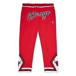 Spodnie treningowe Chicago Bulls M&N x Just Don. Czerwone spodnie dresowe damskie Mitchell & Ness, m, bez wzorów, z dresówki. Za 1,945.00 zł.