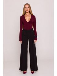 Made of emotion Spodnie w kolorze czarnym rozmiar: L. Czarne spodnie materiałowe damskie Made Of Emotion, bez wzorów, z materiału. Za 223.46 zł.