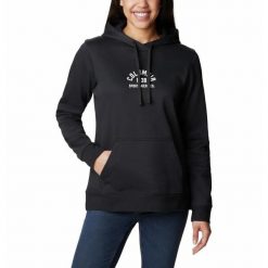 Bluza Turystyczna z kapturem Damska Columbia Trek Graphic Hoodie. Czarne bluzy damskie Columbia, m, bez wzorów, z kapturem. Za 219.99 zł.