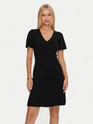 DKNY Sukienka codzienna DD4EN992 Czarny Slim Fit. Czarne sukienki damskie DKNY, bez wzorów, z bawełny, bez ramiączek. Za 339.99 zł.