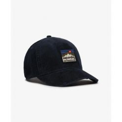 Damska czapka typu trucker Superdry. Niebieskie czapki z daszkiem damskie Superdry, bez wzorów. Za 144.00 zł.