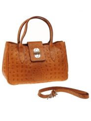 Florence Bags Skórzana torebka "Cursa" w kolorze brązowym - 26 x 17 x 12 cm rozmiar: onesize. Brązowe torebki klasyczne damskie Florence Bags, z materiału, przez ramię, bez dodatków. Za 157.32 zł.
