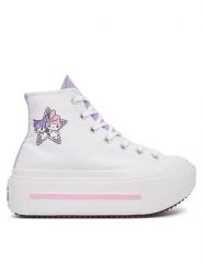 Converse Trampki Chuck Taylor All Star Lift Double Stack A21835C Biały. Białe trampki damskie Converse, bez wzorów, z materiału, bez zapięcia. Za 449.99 zł.