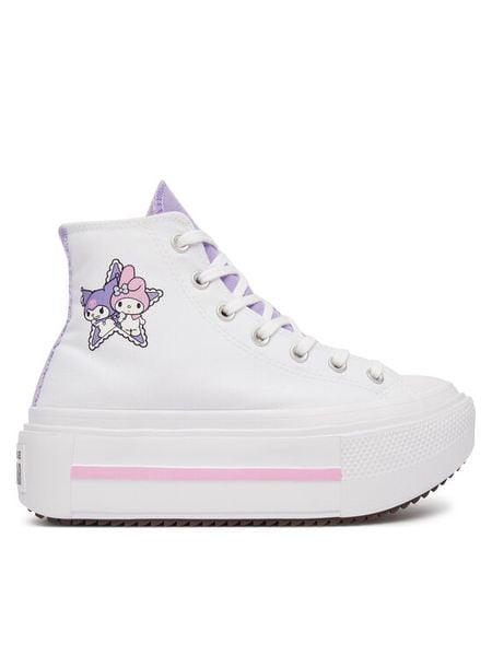 Converse Trampki Chuck Taylor All Star Lift Double Stack A21835C Biały. Białe trampki damskie Converse, bez wzorów, bez zapięcia. Za 449.99 zł.