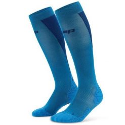 Damskie długie skarpety kompresyjne sportowe Core Ultralight CEP. Niebieskie skarpetki damskie CEP, bez wzorów, z elastanu. Za 229.00 zł.