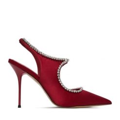 Szpilki Eva Minge. Czerwone szpilki damskie Eva Minge, bez wzorów, bez obcasa, na szpilce, bez zapięcia. Za 429.99 zł.
