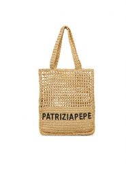 Patrizia Pepe Torebka 2B0124/V039 Beżowy. Brązowe torebki klasyczne damskie Patrizia Pepe, z tworzywa sztucznego, bez dodatków. Za 639.99 zł.