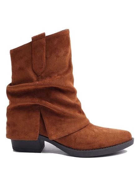 C'M Botki w kolorze jasnobrązowym rozmiar: 40. Brązowe botki damskie C'M, eleganckie, bez obcasa, bez zapięcia. Za 159.95 zł.