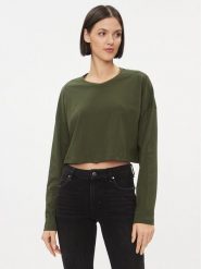 Noisy May Bluzka 27026051 Zielony Cropped Fit. Zielone bluzki damskie Noisy may, s, bez wzorów, z bawełny, bez kołnierzyka, bez ramiączek. W wyprzedaży za 49.99 zł.