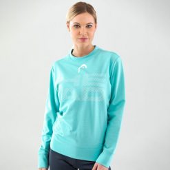 Bluza damska Rally Sweatshirt. Czerwone bluzy damskie Head, xl, bez wzorów, z bawełny, bez kaptura. W wyprzedaży za 161.00 zł.