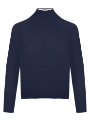 Malo Optimum Sweter w kolorze granatowym rozmiar: L. Niebieskie swetry klasyczne damskie Malo Optimum, l, z kaszmiru, bez kołnierzyka. Za 296.56 zł.