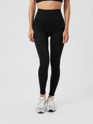 Bjorn_borg STUDIO SEAMLESS RIBBED TIGHTS — bezszwowe, prążkowane legginsy –. Czarne legginsy damskie Björn Borg, l, bez wzorów, z poliamidu. Za 319.50 zł.