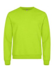 Clique Basic Roundneck bluza unisex — materiał antymechacący – visibility green. Zielone bluzy damskie CLIQUE, m, bez wzorów, z bawełny, bez kaptura. Za 157.03 zł.