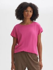 OPUS Koszulka w kolorze różowym rozmiar: 38. Różowe bluzki damskie Opus, bez wzorów, z wiskozy, bez kołnierzyka, bez ramiączek. Za 86.99 zł.