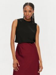 Calvin Klein Bluzka K20K207289 Czarny Regular Fit. Czarne bluzki damskie Calvin Klein, bez wzorów, z syntetyku, bez kołnierzyka, bez ramiączek. Za 259.99 zł.