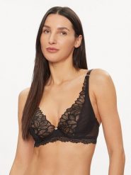 Wonderbra Biustonosz z fiszbiną WB000ARH Czarny. Czarne biustonosze Wonderbra, bez wzorów, z syntetyku. Za 129.99 zł.