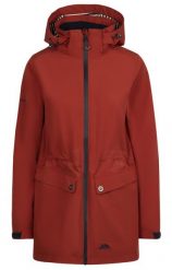 Trespass Tiverton - damska kurtka przeciwdeszczowa Burnt Sienna. Brązowe kurtki damskie 2117 OF SWEDEN, xs, bez wzorów, bez kaptura. Za 385.99 zł.