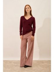 Just Cashmere Kaszmirowy sweter "Joan" w kolorze bordowym rozmiar: M. Czerwone swetry klasyczne damskie Just Cashmere, m, z kaszmiru, bez kołnierzyka. Za 326.99 zł.