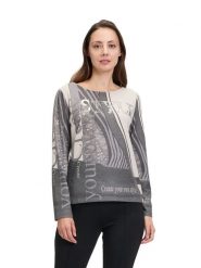 Betty Barclay Koszulka w kolorze szaro-beżowym rozmiar: 42. Brązowe koszulki damskie Betty Barclay, bez wzorów, bez kołnierzyka, bez ramiączek. Za 113.99 zł.