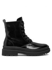 Calvin Klein Jeans Trapery Lace-Up Bootie V4A5-81031-1453 S Czarny. Czarne kozaki dziewczęce Calvin Klein Jeans, bez wzorów, z jeansu, bez obcasa, bez zapięcia. Za 359.99 zł.