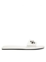 Tory Burch Klapki T Lock Slide 164676 Biały. Białe klapki damskie Tory Burch, bez wzorów, ze skóry, bez obcasa, bez zapięcia. Za 1,279.00 zł.