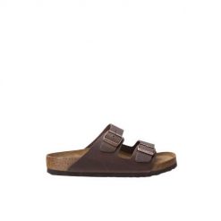 Klapki turystyczne uniseks Birkenstock Arizona 53 Habana. Brązowe klapki damskie Birkenstock, bez wzorów, z gumy, bez obcasa, bez zapięcia. Za 449.00 zł.