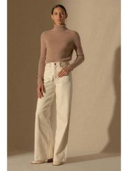 Perfect Cashmere Kaszmirowy sweter "Elly" w kolorze jasnobrązowym rozmiar: XL. Brązowe golfy damskie Perfect Cashmere, xl, bez wzorów, z kaszmiru, bez ramiączek. Za 478.99 zł.