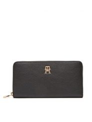 Tommy Hilfiger Portfel Th Distinct Lrg Za AW0AW17482 Czarny. Czarne portfele damskie Tommy Hilfiger, bez wzorów, ze skóry. Za 259.99 zł.