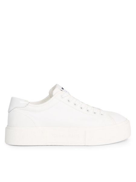 Tommy Jeans Sneakersy Tjw Foxing Flatform Sneaker EN0EN02480 Biały. Białe obuwie sportowe damskie Tommy Jeans, z jeansu, bez zapięcia. Za 189.99 zł.