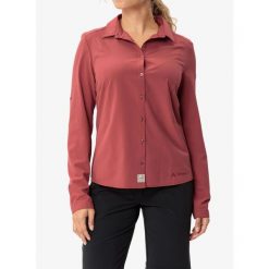 Koszula podróżnicza damska Vaude Rosemoor LS Shirt IV. Czerwone koszule damskie Vaude, bez wzorów, casualowe, bez kołnierzyka, bez ramiączek. Za 282.99 zł.