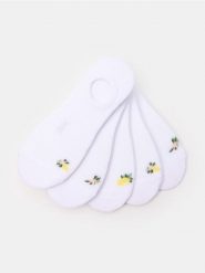 Skarpetki 5 pack - biały. Białe skarpetki damskie Sinsay, bez wzorów. Za 15.99 zł.