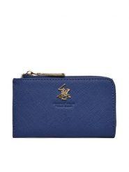 Beverly Hills Polo Club Portfel BHPC-W1-001-SS25 Granatowy. Niebieskie portfele damskie Beverly Hills Polo Club, bez wzorów, z materiału. Za 59.99 zł.