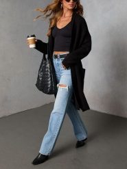 Milan Kiss Kardigan w kolorze czarnym rozmiar: XL. Czarne kardigany damskie Milan Kiss, xl, bez wzorów. Za 239.99 zł.