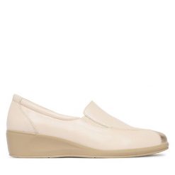 Półbuty Caprice. Brązowe czółenka damskie Caprice, bez wzorów, bez obcasa, na koturnie. Za 339.99 zł.