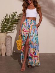 Milan Kiss Spódnica ze wzorem rozmiar: XL. Spódnice damskie Milan Kiss, na imprezę, xl, bez wzorów, maxi. Za 202.03 zł.