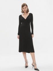Pinko Sukienka dzianinowa Coccodrillo 102023 A18P Czarny Regular Fit. Czarne sukienki damskie Pinko, bez wzorów, z dzianiny, bez ramiączek. Za 1,449.00 zł.
