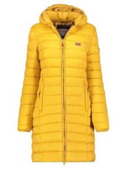 Geographical Norway Płaszcz pikowany "Atikolor" w kolorze żółtym rozmiar: XXL. Żółte płaszcze damskie Geographical Norway, xxl, bez wzorów, bez kaptura. Za 153.45 zł.