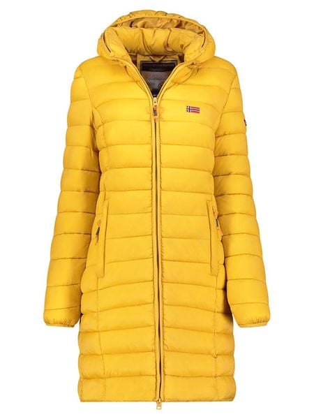 Geographical Norway Płaszcz pikowany "Atikolor" w kolorze żółtym rozmiar: S. Żółte płaszcze damskie Geographical Norway, s, bez wzorów, bez kaptura. Za 174.84 zł.