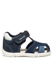 Geox Sandały B Sandal Zapito B556EC 05410 C4211 Granatowy. Niebieskie sandały chłopięce Geox, ze skóry, bez zapięcia. Za 129.99 zł.