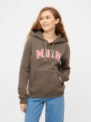 Derbe Bluza w kolorze brązowo-jasnoróżowym rozmiar: XL. Brązowe bluzy damskie Derbe, xl, bez wzorów, z bawełny, z kapturem. Za 187.52 zł.