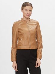 Vero Moda Kurtka z imitacji skóry Love 10300241 Brązowy Regular Fit. Brązowe kurtki damskie Vero Moda, xs, bez wzorów, ze skóry, bez kaptura. Za 109.99 zł.