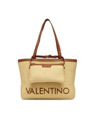 Valentino Torebka Maiam VBS9TE01PAG Beżowy. Brązowe shopper bag Valentino, bez wzorów, z syntetyku, bez dodatków. Za 719.99 zł.